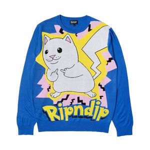 RIPNDIP Catch Em All Blue Sweater Pokémon | As New